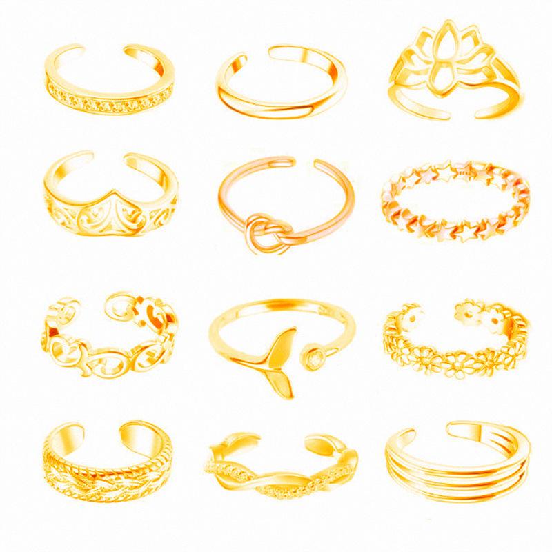 1Set Simple Alloy Foot Ring with Fashionable Lotus Knot for Ladies with Open Foot Design. Jointed Foot Ring.