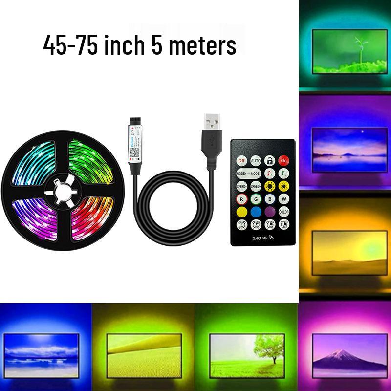 Bluetooth LED Strip Light for TV: USB-Powered, Music-Synced, Colorful Ambient Lighting