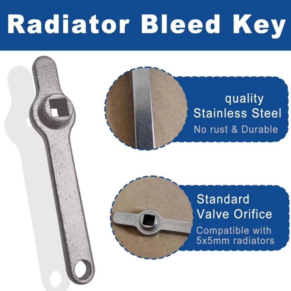 304 Stainless Steel Vent Key High Hardness Cross Keys Wrench Durable Bleed Wrench  Repair Tools