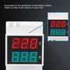 Voltage Current Meter High Accuracy AC80‑300V 0.1‑99.9A Digital Voltmeter Ammeter DIN Rail Installation Compact for Industry
