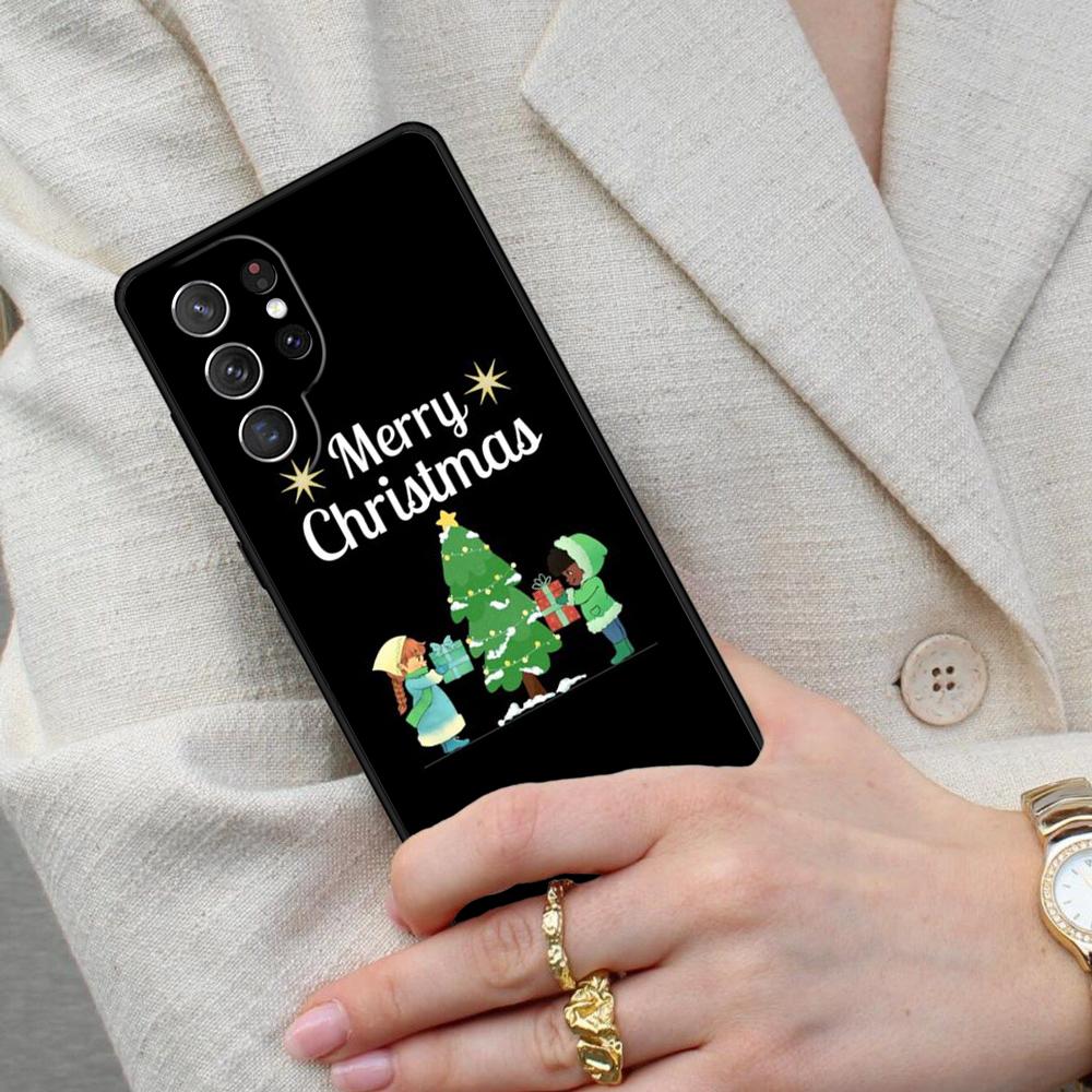 Christmas Girls Tree Gift Cell Phone Case for Samsung Galaxy S26 Ultra S25 S24 S23 S22 S21 S20 Note10 Cover