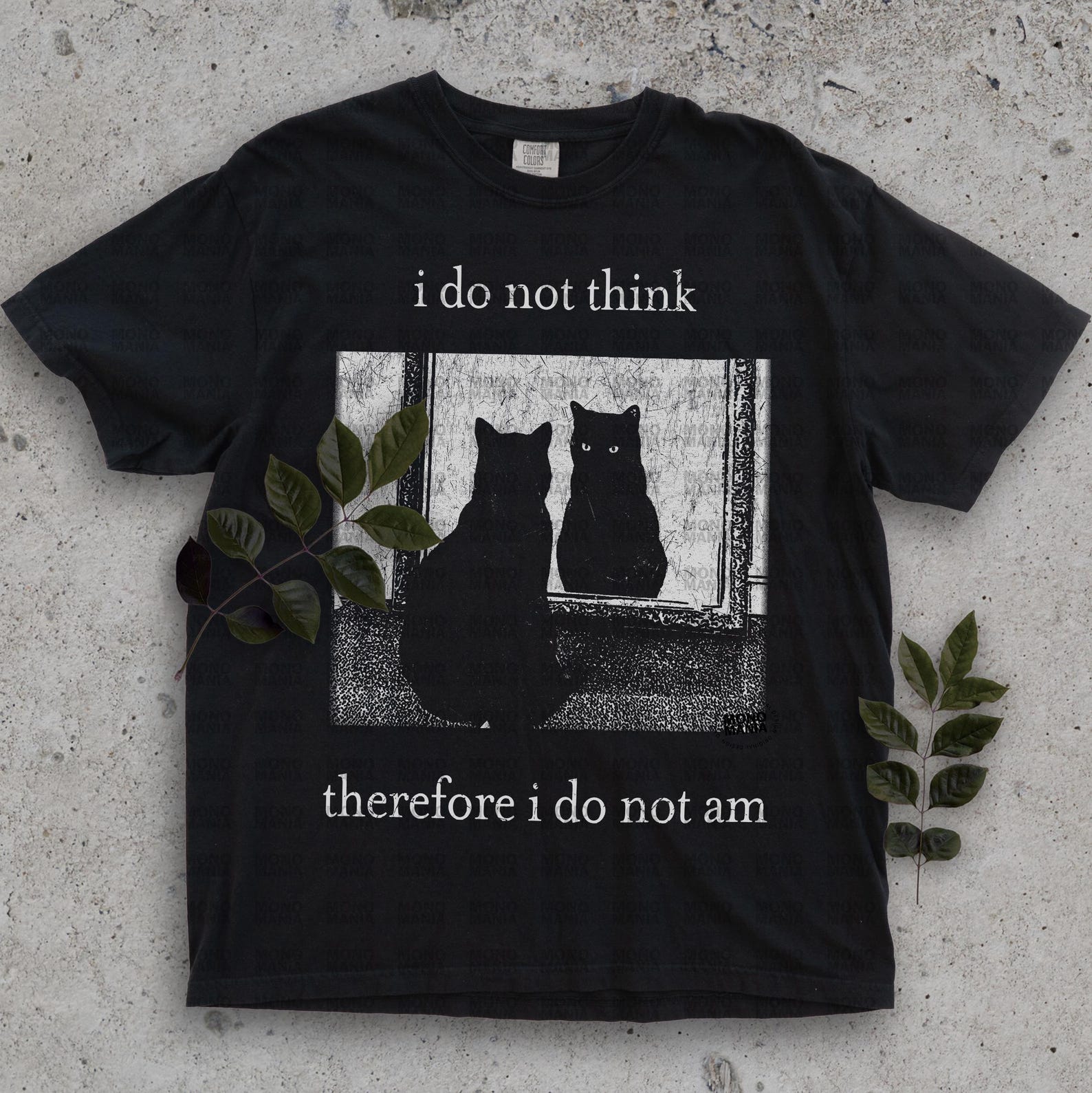 I do not think therefore i do not am, Black Cat shirt L