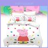 Set da letto Peppa Pig cartone animato con copripiumino in piuma d'oca a stampa digitale per l'arredamento della camera da letto