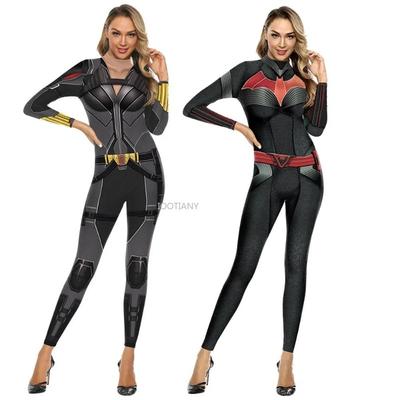 Frauen Sexy Zentai Anzüge Superhelden Druck Cosplay Jumpsuit Punk Roboter Bodysuit Catsuits Halloween Karneval Party Bühnenkostüm
