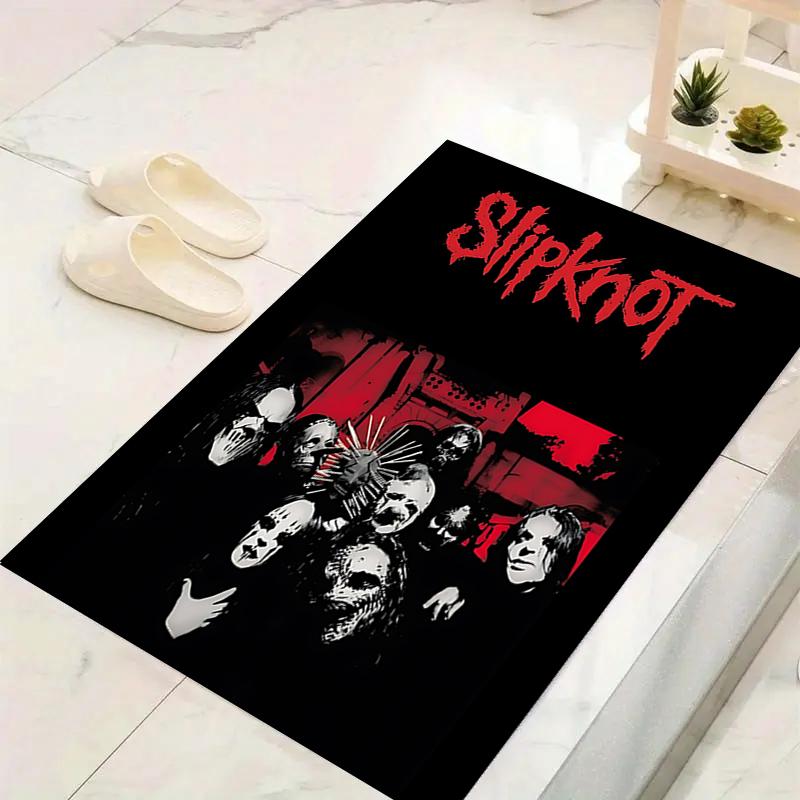1 Stück Slipknot Band Poster Teppich, Büroteppich Innen Außen Fußmatte, Rutschfest, Bequem, Wohnzimmer, Weihnachten Halloween, Weihnachtsgeschenk G1187
