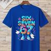 Six Seven Print Children T-shirts Summer Fashion Funny Casual Tops for Boys Girls Cute Colorful Kids Short Sleeve T-shirts