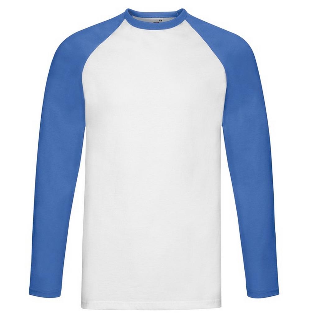 Fruit Of The Loom Mens Valueweight Long-Sleeved Baseball T-Shirt