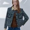 Maxza Glitter Mix Out Pocket No Collar Tweed Jacket Cd03qj300on