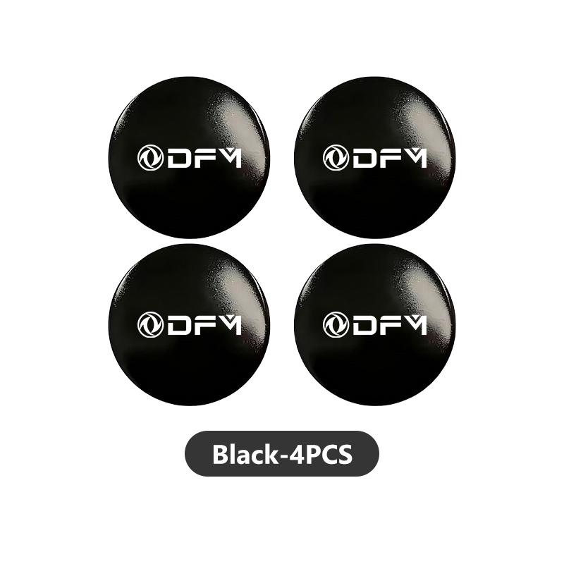 Pour Dongfeng Motor 4 Pièces Cache-Moyeux de Roue de Voiture Autocollants Cache-Jantes de Pneu en Alliage Accessoires Auto DFM DFSK Aeolus G59 MAX AX7