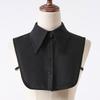 Damen Verschlüsselter Chiffon Langer Spitzkragen Falscher Kragen Professionell Lässig Dekoration Kragen Weiß Rot Schwarz Dreiteiliges Set