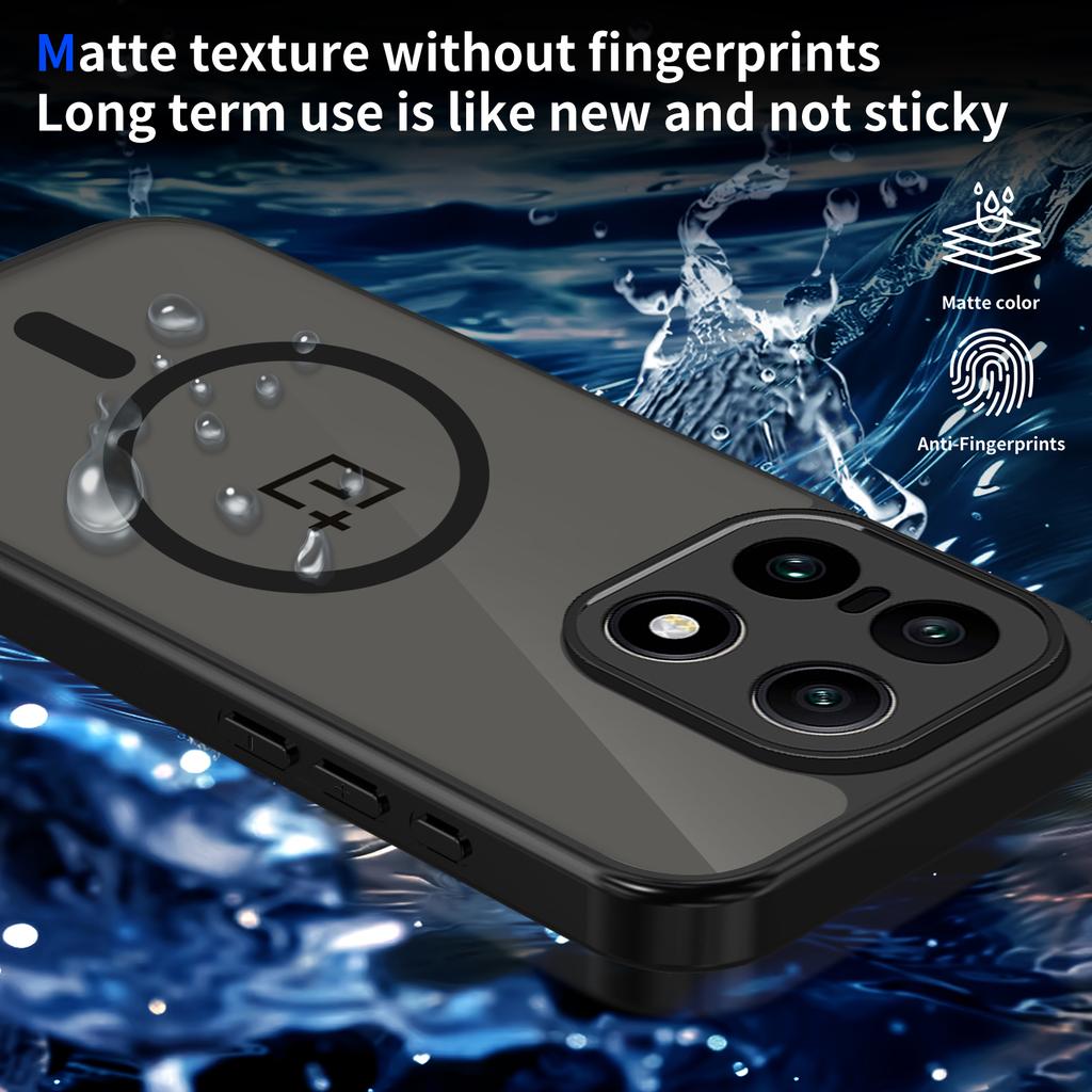 Luxury Matte Translucent Magnetic Shockproof Case For OnePlus 15 ACE5 Pro 13S 13R NordCE5 For Magsafe Wireless Charge Hard Cover