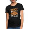 T-shirt Femme Candy Security Citrouilles Effrayantes Halloween