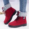 Baumwollschuhe Winter Damen High-Top Damenstiefel Dicksohlige Stiefel Kältefest und Warm Mittelhohe Stiefel Gefütterte und Verdickte Baumwollstiefel