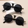 Fashion Vintage Round Sunglasses Retro Luxury Design Men'S Shades Double Bridge Casual Decor Sun Glasses For Women & Men