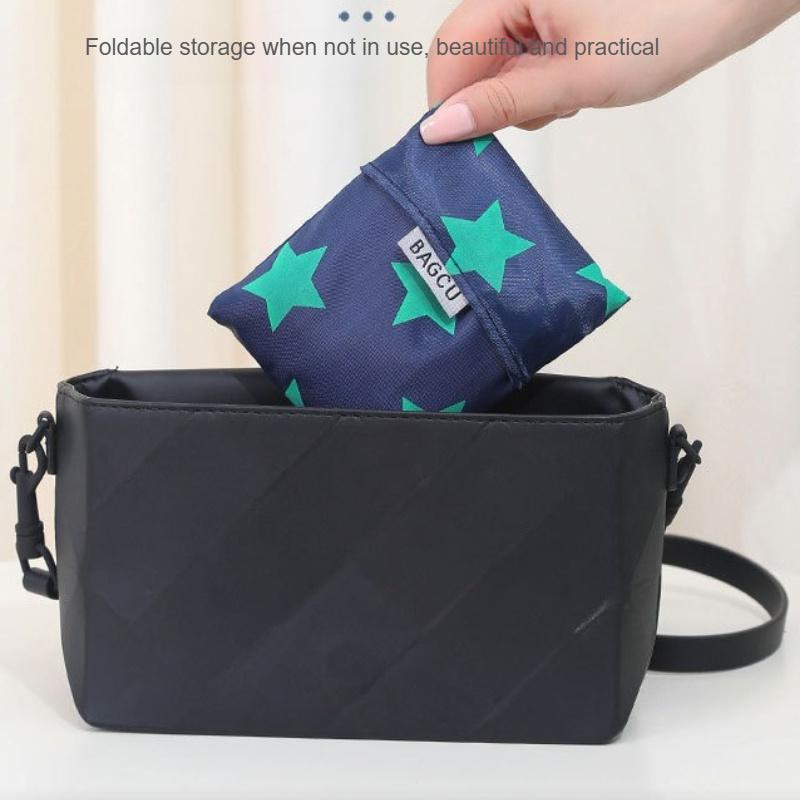 6pcs Environmentally Friendly Portable Tote Bag for Grocery Shopping, Large Capacity Waterproof Foldable Supermarket Shopping Bag
