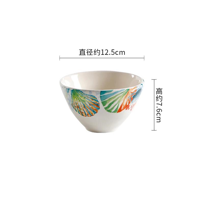 Creative Ocean Style Ceramic Plates High End Household Soup Bowls Exquisite and Delicious Dining Plate Irregular Bowl Tableware