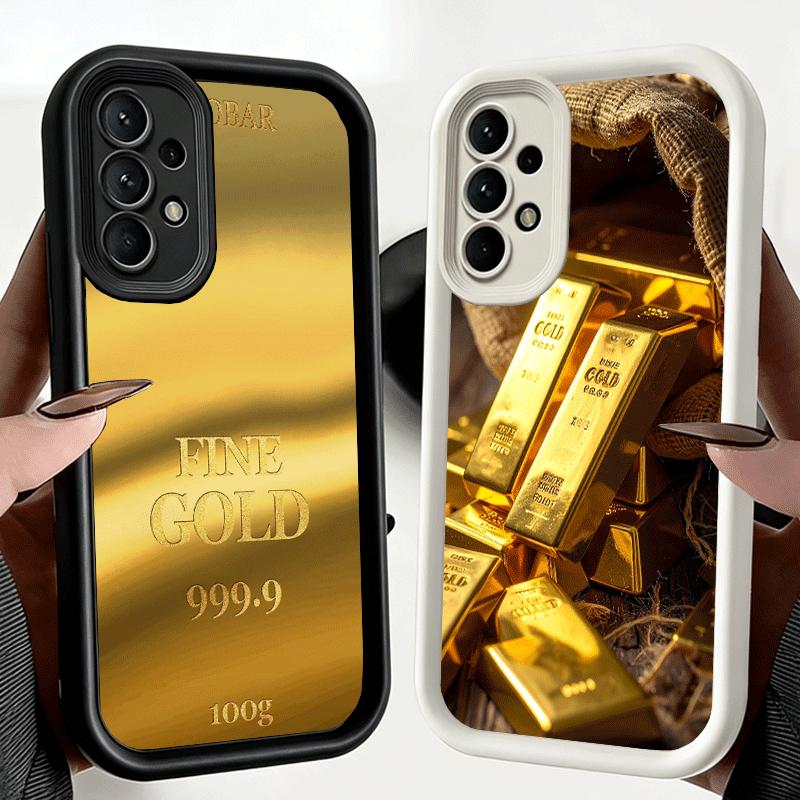Phone Case for Samsung Galaxy A17 A16 A15 A14 A13 Fine Gold Pattern Printing A56 A36 A26 A55 A35 A25 A54 A34 A24 A53 A33 A23 A07