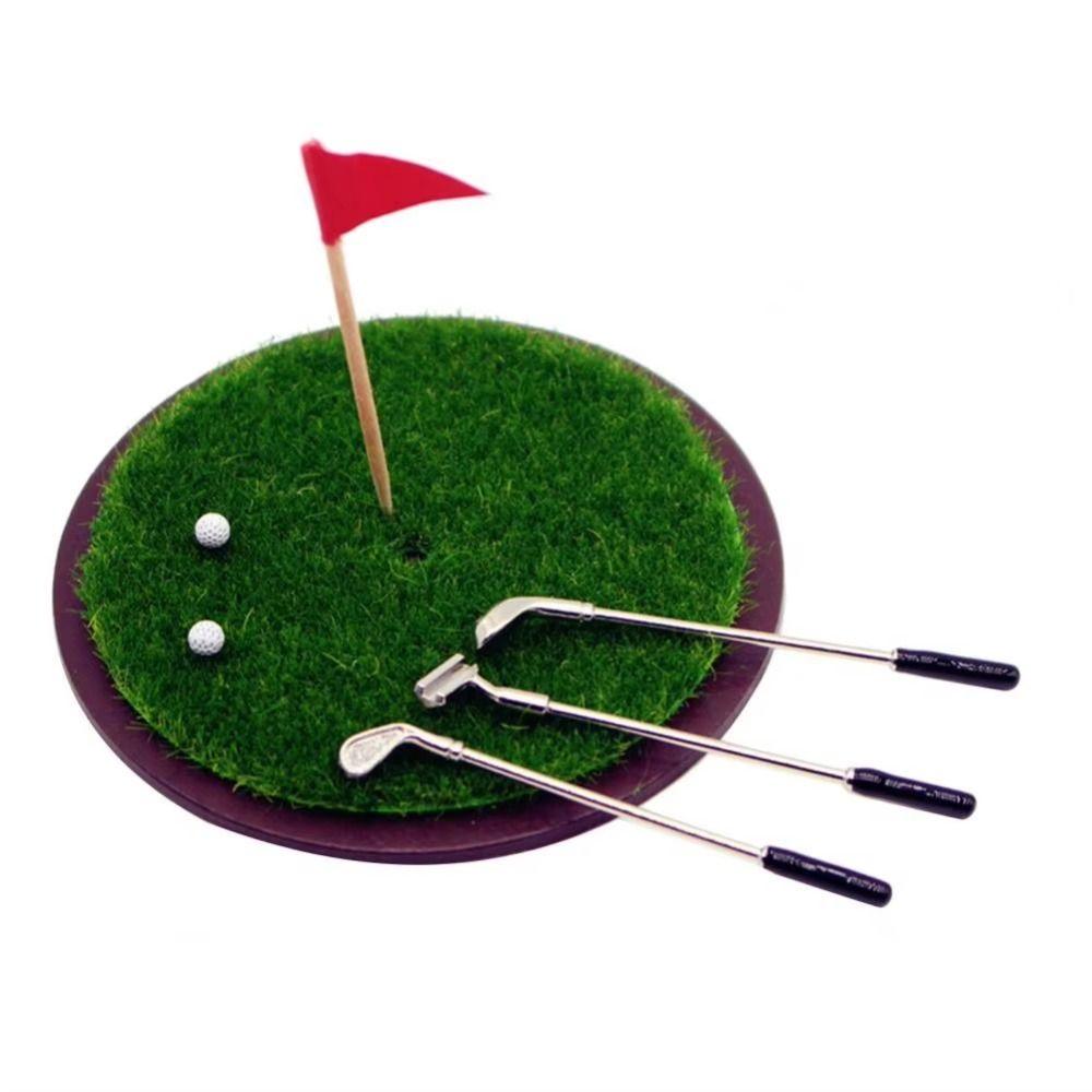 Sports Scene Miniature Golf Club Grassland Model Simulated Golf Club Set  Children Gift