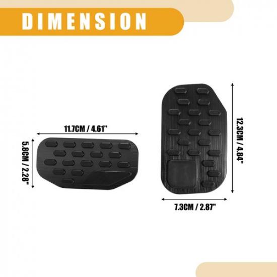 - Ford F-150 Broms Gaspedal Pad | Svart | Enkel |  | Metall Plast | Bromspedal Pad