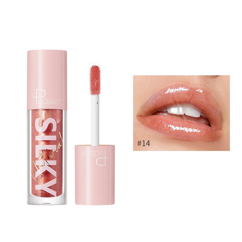 16 Farben Klarer Lipgloss Lipgloss Antihaft-Cup Lipgloss Spiegel Feuchtigkeitsspendende Lip Glaze Feuchtigkeitsspendend