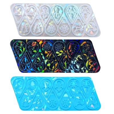 Portable Silicone Mold DIY Christmas Earrings Casting Molds Tear Drop Shapes Jewelry Making Moulds for DIY Lovers