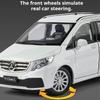 1:24 V260L D9 MPV Model Toy Car Wheel Steering Shock Absorption Doors Opened Models High Simulation Cars Models Boys Gifts