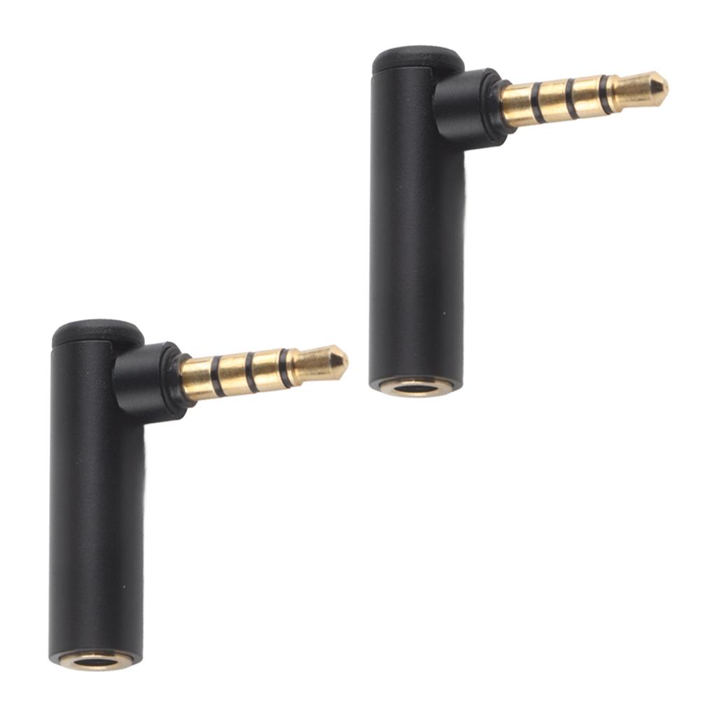 2 Stück 3,5 mm Stecker auf Buchse rechtwinklig 90 Grad Audio-Adapterbuchse