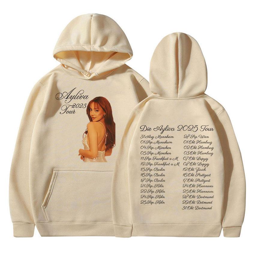 Die Ayliva Tour 2025 Print Hoodie Men Women Casual Fleece Fashion Clothing Sweatshirt Retro Long Sleeve Pullover Hoody Fans Gift