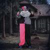5'6" Scary Laughing Clown Halloween Animatronic, with Glowing Eyes