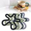 Silicone Trivet Mat Creative Heat Resistant Drinking Cup Mat Drinks Coaster for Countertop Table Cafe Pots and Pans Home