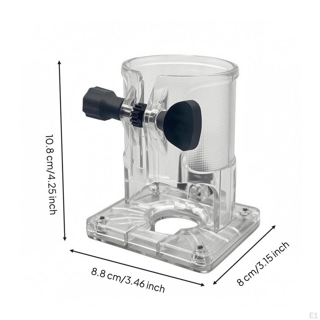 Transparent Trimmer Router Guard Cylindrical Trim Cover Thickened Crafting Base