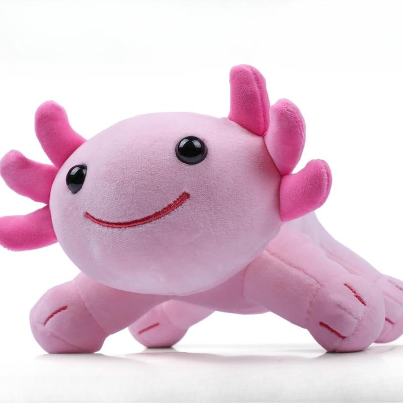 Axolotl Plush Toy 10.8” Soft Cute Axolotl Stuffed Cotton Plush Pillow Kawaii Salamander Animal for Boys Girls Kids Gift