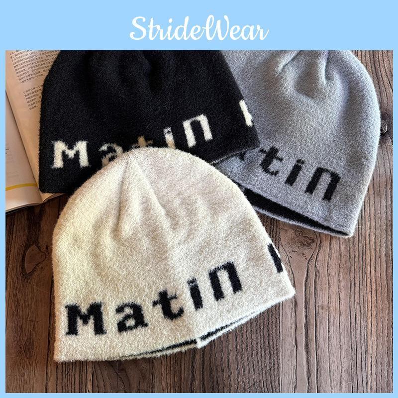 Letter Street Fashion Pattern Neutral Casual Knitted Hat For Autumn Winter And