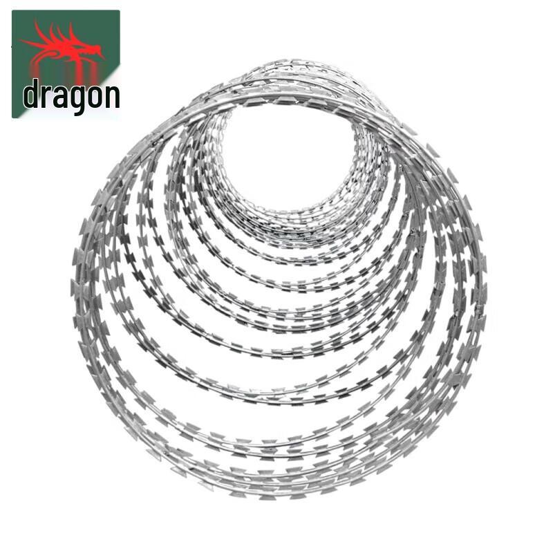 High-Security Galvanized Double Helix Razor Wire