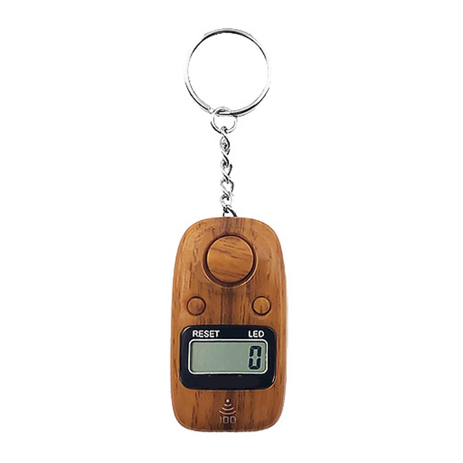 

Portable Wood Texture Electronic LED Digital Counter Energy Saving For Spiritual Practice Stress Relief Finger Exercise B