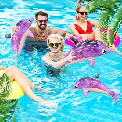 1pc Purple Inflatable Dolphin Beach Pool Swimming Game Toy Water Sports Inflatable Toys Gift Summer Pool Toy