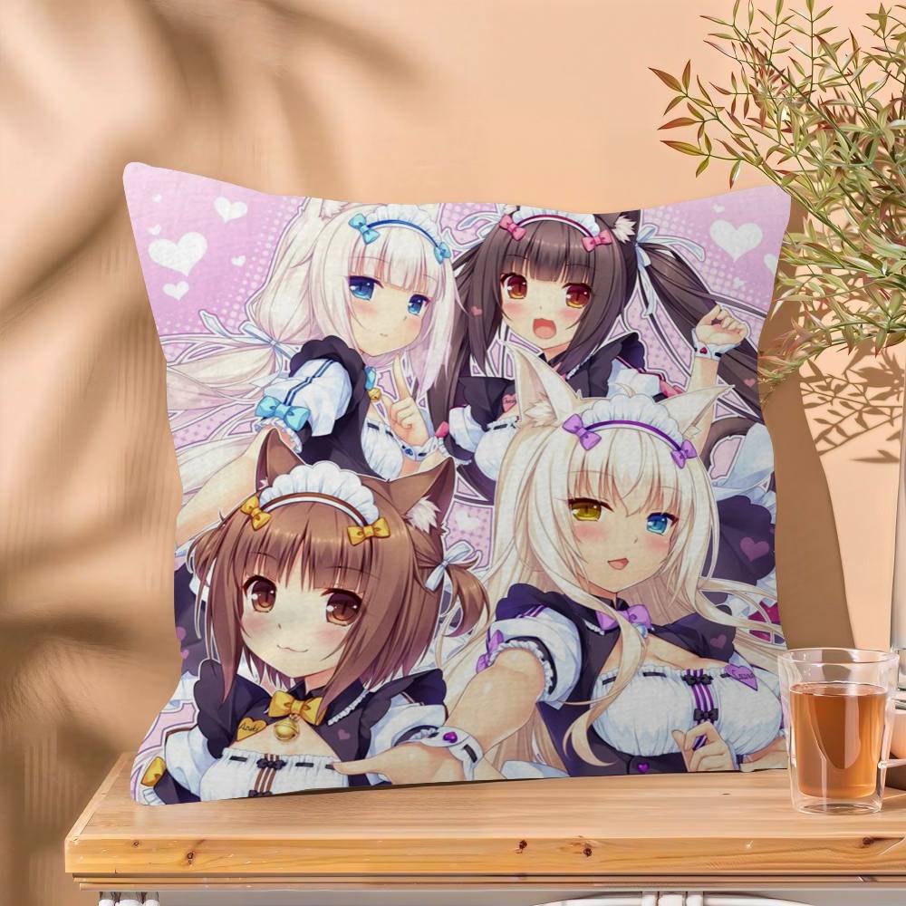 Nekopara Anime Classic Personalized Pillow Cover Kids Bedroom Wild Party Decor Pillowcase Kid Birthday Shower Gift