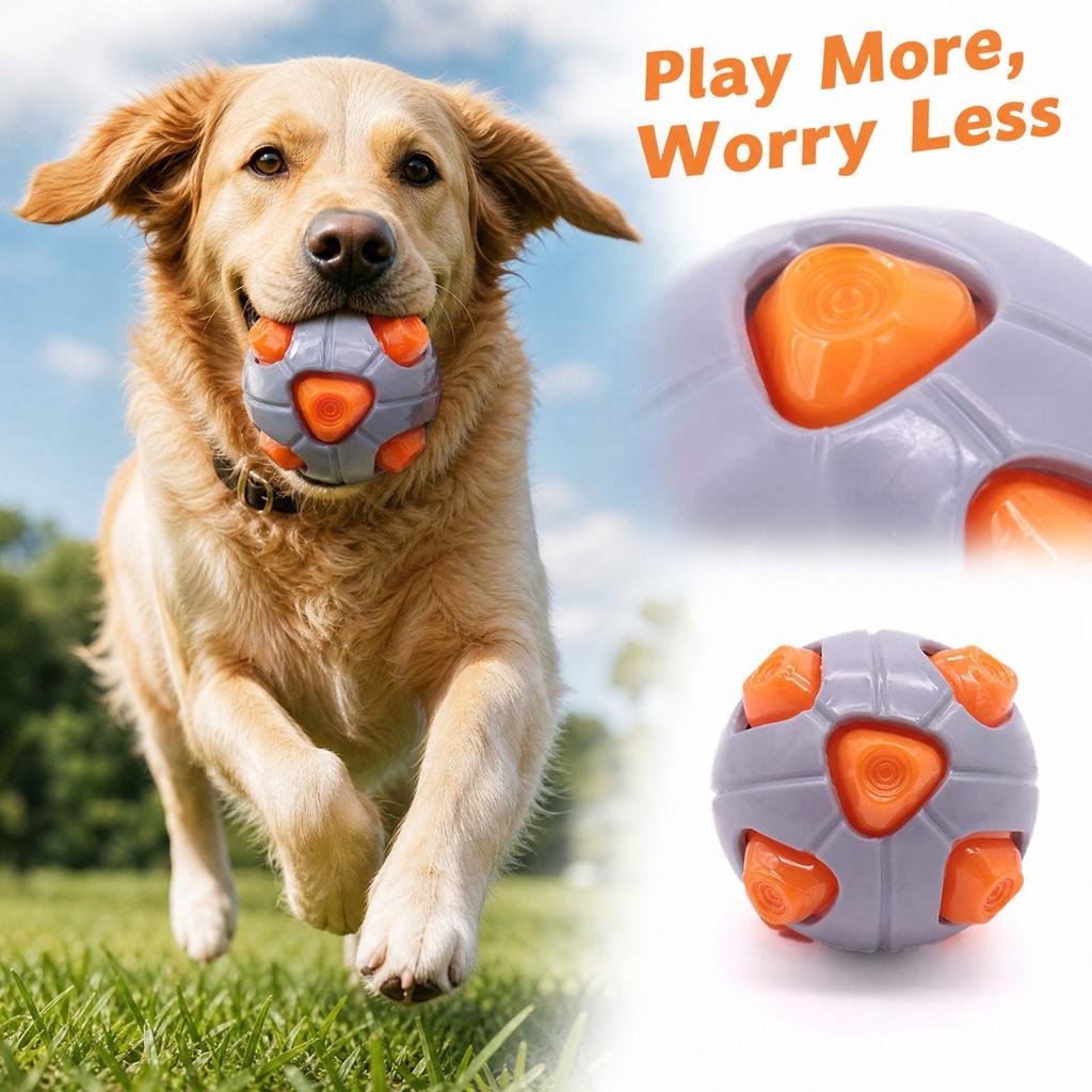 Squeaky Dog Ball Toy for Puppy Teething, Interactive Ball for Dogs and Play