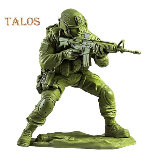 

Фигурка элитного солдата, зеленая статуэтка военного, коллекционная мини-статуэтка солдата для декора рабочего стола, подарок для военных энтузиастов C