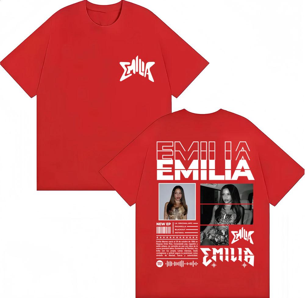 Singer Emilia Mernes MP3 Tour Graphic T Shirt Unisex Women Fashion Pop Music Hip Hop Short Sleeve Oversized Cotton Casual Tshirts