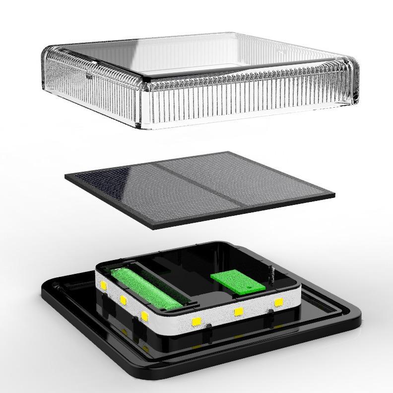 LED Solar Power Disk Light Outdoor Garden Solar Underground Light Deck Light Spotlight Buried Led Lamp Garden Decor