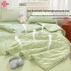 Jieliya Bestickte Gewaschene Baumwolle Sommerquilt-Set