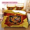 Motivo Logo Calcio Spagna Biancheria da Letto Decorazione Casa Regalo di Compleanno (1 * copripiumino + 2 * federa, senza nucleo),merchandising per fan.