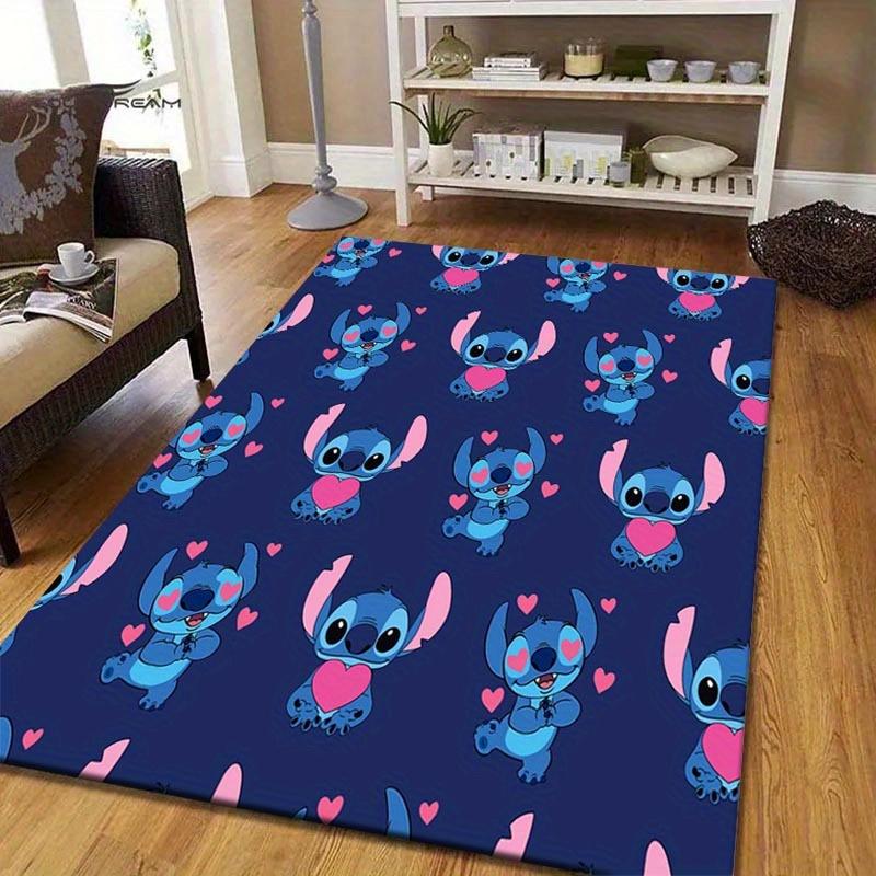 1pc Stitch Pattern Area Rug Soft Flannel Floor Mat for Living Room,Office,Bedroom and Carpet