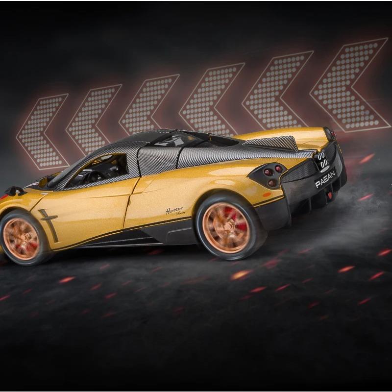 1/22 Pagani Huayra Dinastia Supercar Alloy Car Toy Car Metal Collection Model Car Sound and Light Toys for Children