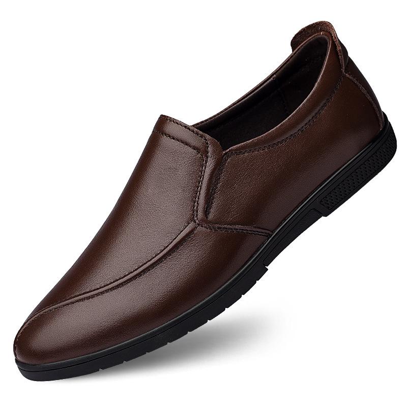 Men s Summer British Trend Leather Loafers: Casual Slip-on Driving Shoes 39