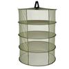 4 Layers Hanging Basket Folding Drying Rack Herb Dry Net Opening Shape Dryer Bag Mesh 600mm Diameter For Herbs Flowers Buds Plants