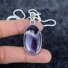 Chevron Amethyst Gemstone 925 Sterling Silver Jewelry Pendant 2.05" M-2925