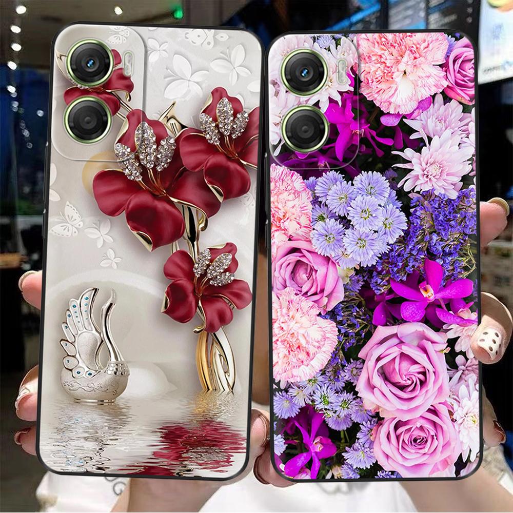 Per Motorola Moto G06 Custodia Carina Dinosauro Cartone Animato Copertura Morbido Silicone Custodie per Telefono per Moto G06 Custodia Power Antiurto TPU Coque