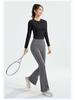 2025 Women's Breathable Running Set with Long Sleeve, Cutout Back, Drawstring, and Chest Pads